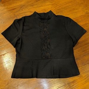 Zara Dressy Crop Top w/Lace